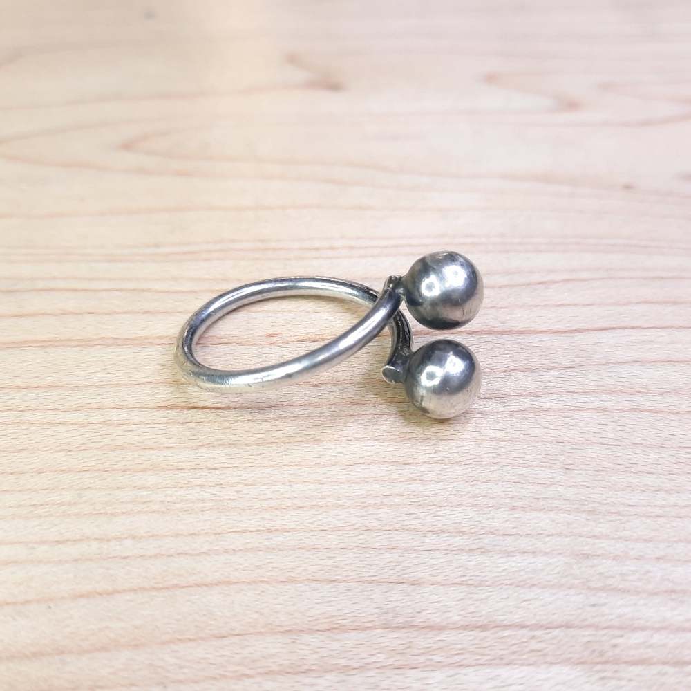 Vintage Sterling Silver Ball Ring